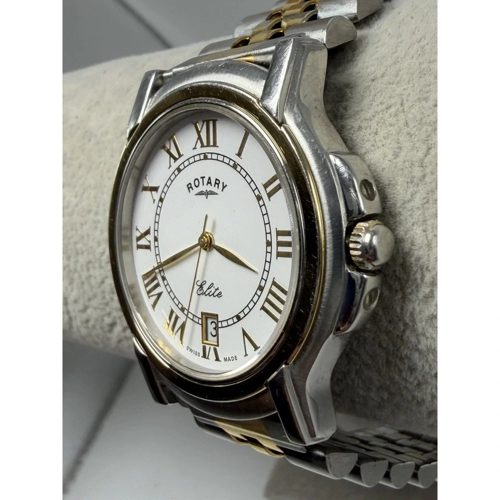 Rotary Elite New Battery Mens Watch 35MM 7.25